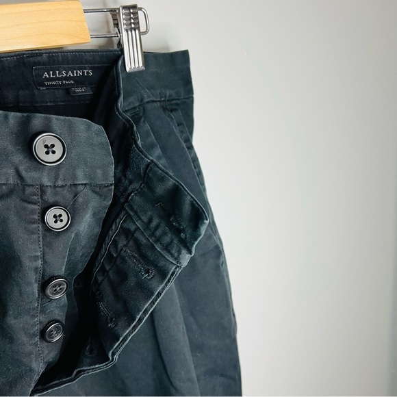 AllSaints Black Slim Fit Karp Chino Pants 34 - Picture 4 of 8